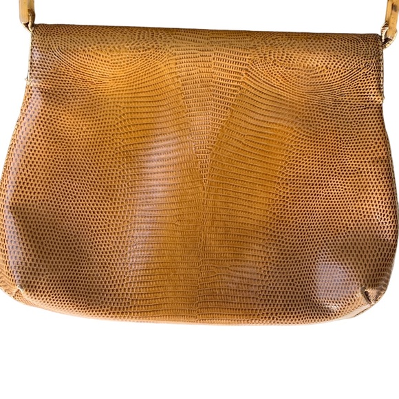 SONDRA ROBERTS VINTAGE HANDBAG Shoulder/ Crossbody w/ Tortoise Shell Chain - Picture 6 of 13